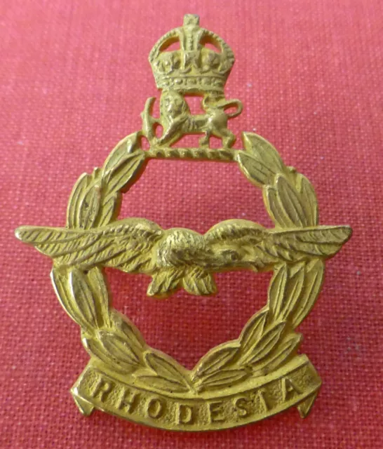 Southern Rhodesia Air Force British Colonial Africa Kc Warrant Officer Cap Badge