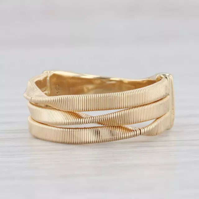 Marco Bicego Marrakech Collection Ring 18k Yellow Gold Twist Bands Size 6
