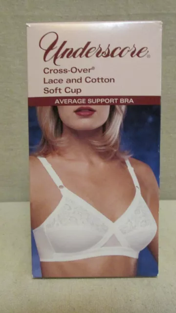 JCPENNEY UNDERSCORE CROSSOVER Cross You Heart Lace & Cotton Bra 36B Style  1071 $26.99 - PicClick