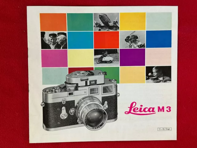 Excellent Leica M3 Camera And Lenses Sales Brochure 1964 - Free Shipping!!