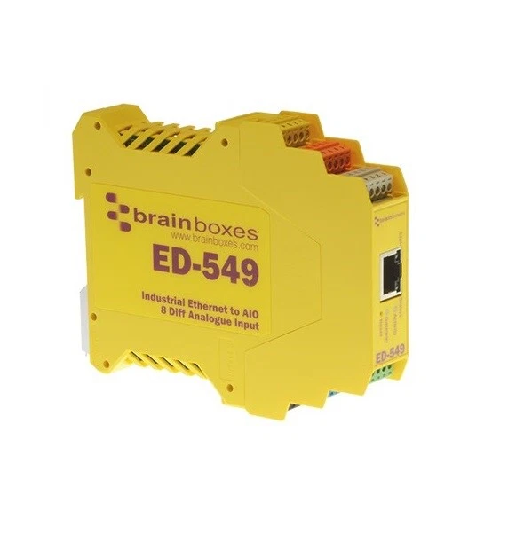 Brainboxes ED-549 Module E/S, Ethernet vers analogique, 8 entrées analogiques,