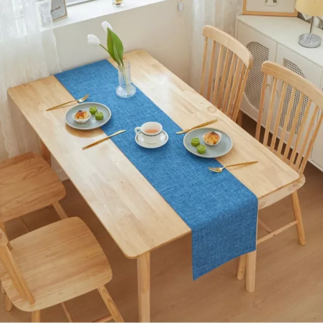 Linen Table Cover Solid color Tablecloth Table Runner  Table Decoration