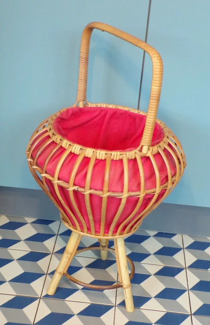 Boite à couture osier fleuri - RTO