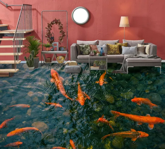 3D Goldfish 16163NA Floor WallPaper Murals Wall Print 5D AJ WALLPAPER AU Fay