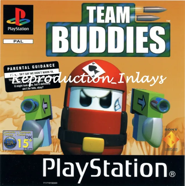 Team Buddies PS1 Front Inlay Only