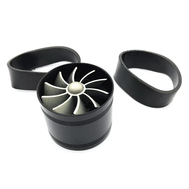 US Air Intake Turbonator Single Fan Engine Gas Fuel Saver Turbine Charger Parts