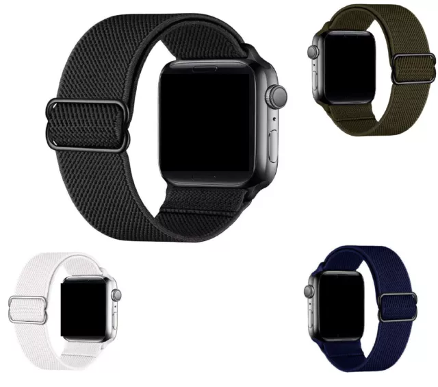 Geflochtenes Armband kompatibel für Apple Watch Series 1- 7 & Solo Loop Sport