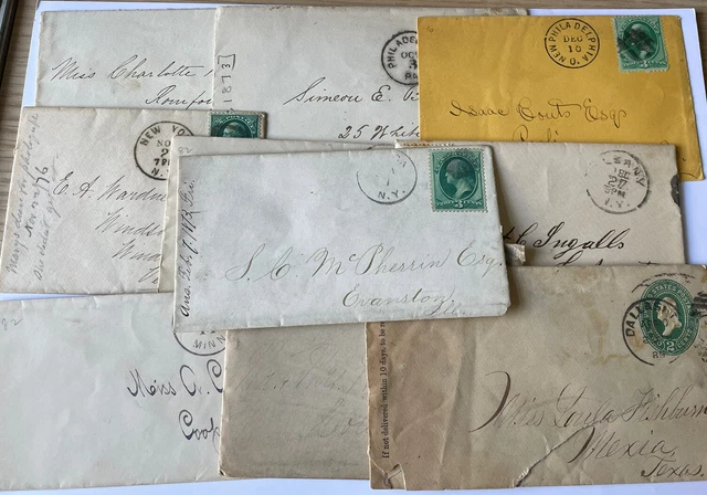 19th Century US Covers (10) Great  Postmarks & Cancels. Very Fine.