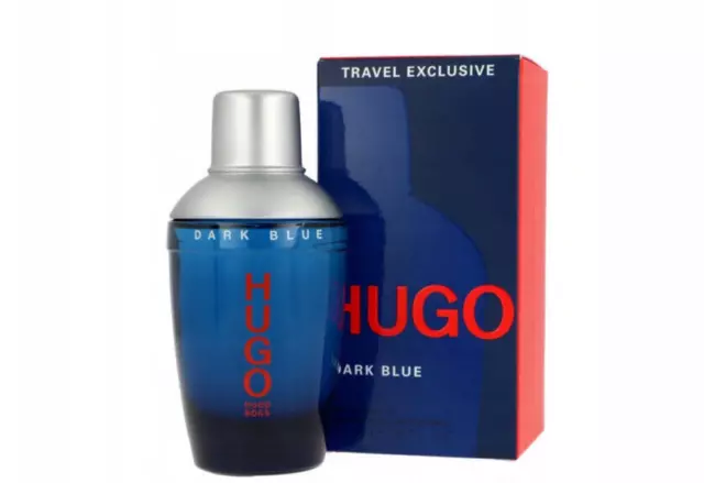 (45,32Eur/100Ml) 75Ml Hugo Boss - Dark Blue Herren Eau De Toilette Spray Neu Ovp