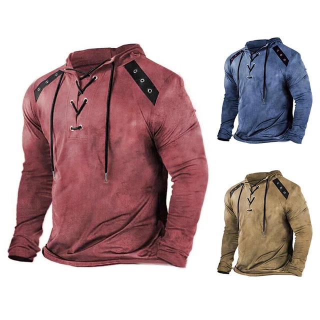 Felpa con cappuccio 100% nuovissima uomo vintage casual tinta unita vintage