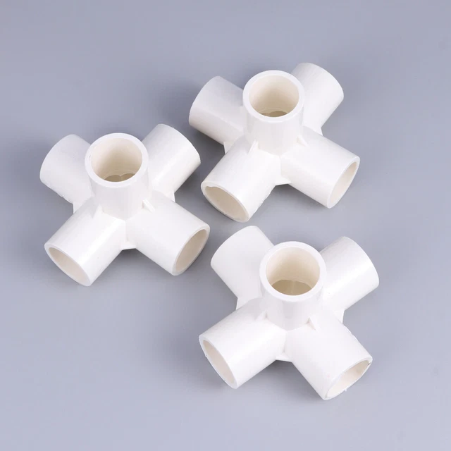 10PCS 5-way Joint PVC Links Fitting Water Pipe Connector (White)