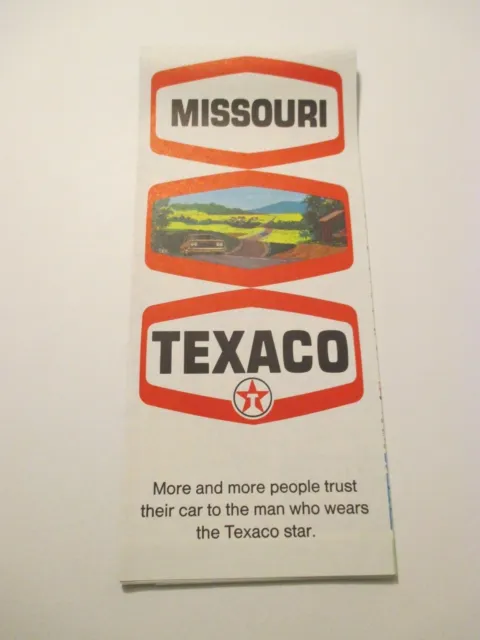 Vintage 1970 TEXACO Missouri Oil Gas Service Station State Road Map