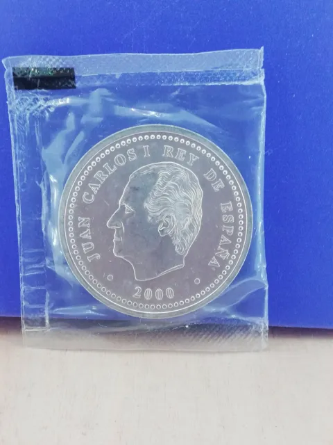 Moneda 2000 Pesetas Del 2000 Sin Circular Unc En Bolsa Plata