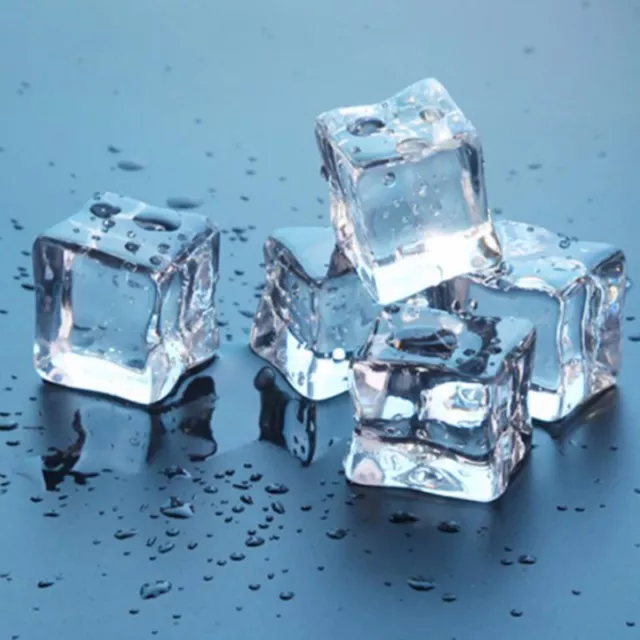 16pcs 17mm 20mm Artificial Acrylic Square Shape Ice Cubes Photography Props~ ZT