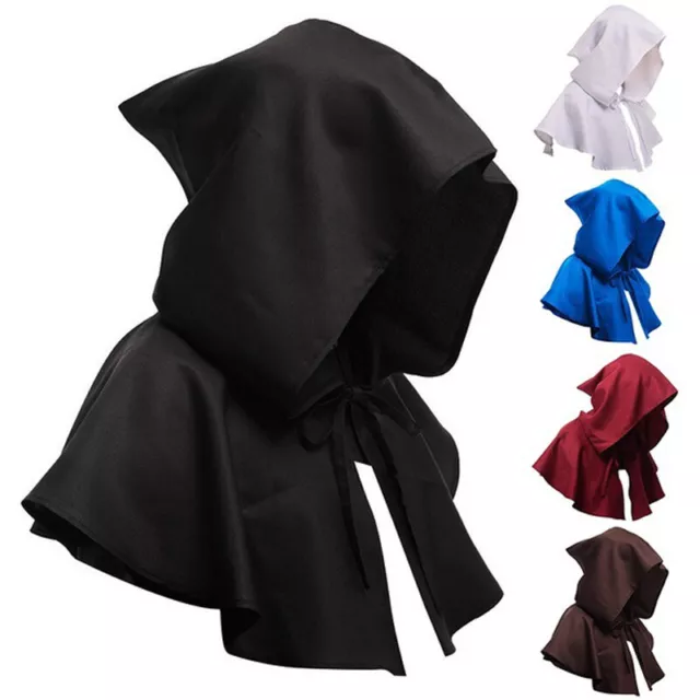 Halloween Unisex Costume Hat Cloak Retro Hoodie Witch Hat Wizard Cape Cosplay