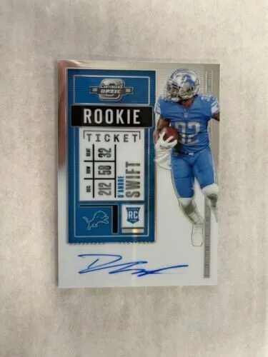 🔥 D'ANDRE SWIFT RC 🔥 2020 Contenders  OPTIC ROOKIE TICKET AUTO A+