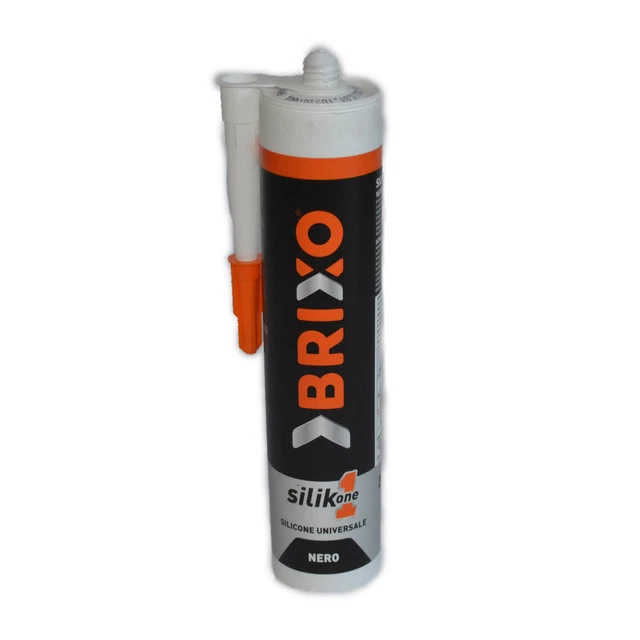 Silicona Universal Brixo a Base Acetica Resistente Al Moho Color Negro 280ml