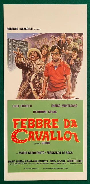 A Locandina Originale Febbre Da Cavallo Proietti Montesano Spaak Celi Steno