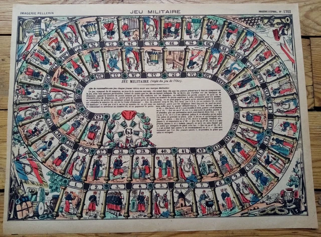 Grand Puzzle Ancien (c.1900) - Tableaux Militaires, 45x33 Cm, Deux Puzzles Complets