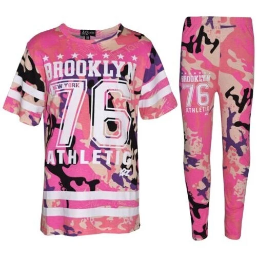 Bambini Top Corto & Set Leggings Attivo Abbigliamento Ragazze 5-13