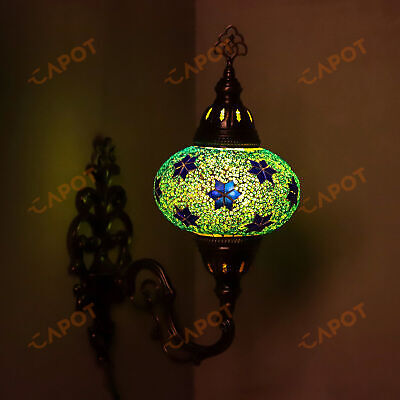 Applique da parete in mosaico di vetro stile Tiffany turco marocchino Lampade