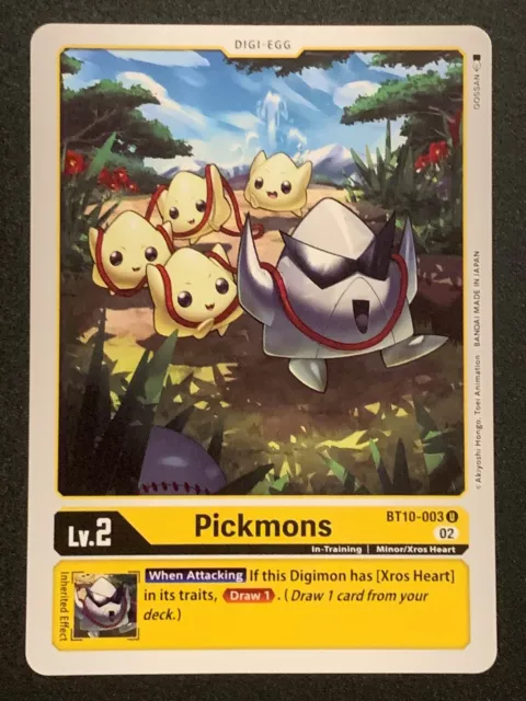 Pickmons | BT10-003 U | Yellow | BT10: Xros Encounter | Digimon TCG