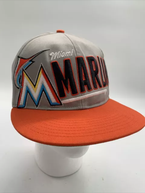 Miami Marlins 47 Brand Adjustable Baseball Hat Cap Tan Orange Excellent Cond