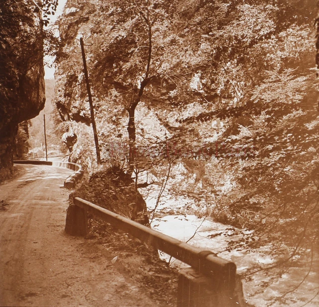 FRANCE Mountain Rote c1920 Photo Stereo Glass Plate Vintage V25L6n