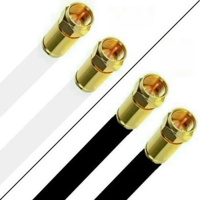 Sat LNB Deluxe Premium Anschlusskabel 8k F-Kompressionstecker Gold HQ Qualität