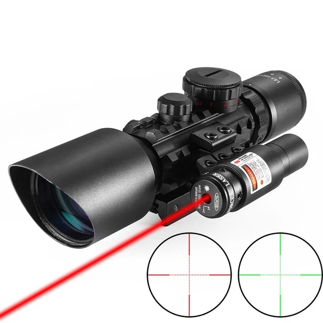 Lunette de fusil UUQ 3-9x40 AO avec illumination rouge/verte - Lunettes