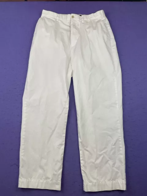 Polo Ralph Lauren Pants Mens 32X28 Chino Pockets Straight Casual Cotton White