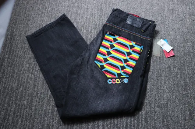 COOGI Designer Streetwear Embroidered Bootcut Men's 40x34 New With Defect