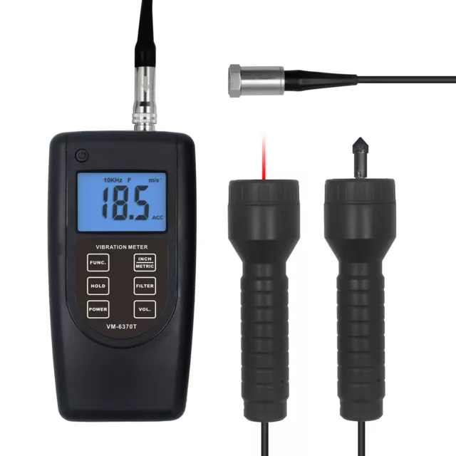 Vibration Meter Tester Vibration Tachometer 10Hz~10kHz Photo Contact Tachometer