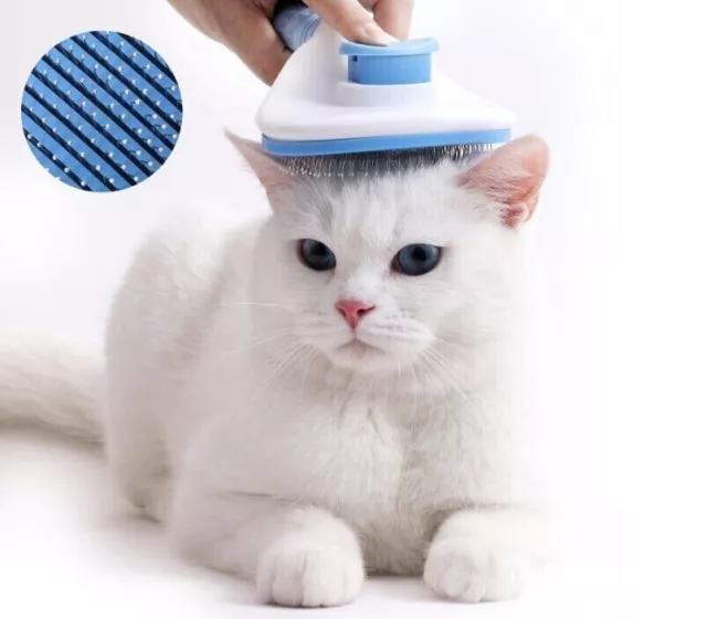 Dog Cat Comb Grooming Massage Deshedding Self Cleaning Brush Pet Hair Remover