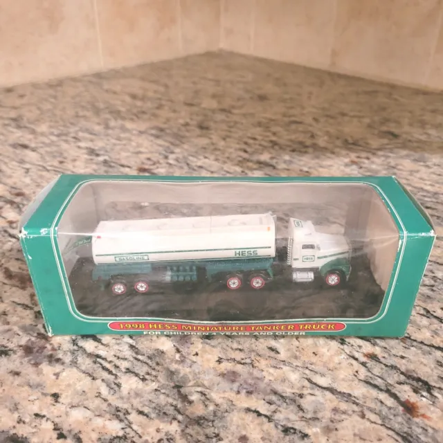 Hess 1998 Miniature Tanker Truck Holiday Toy Holiday Gift In Box