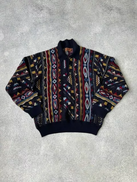 Vintage Missoni wool multicolored old money style sweater