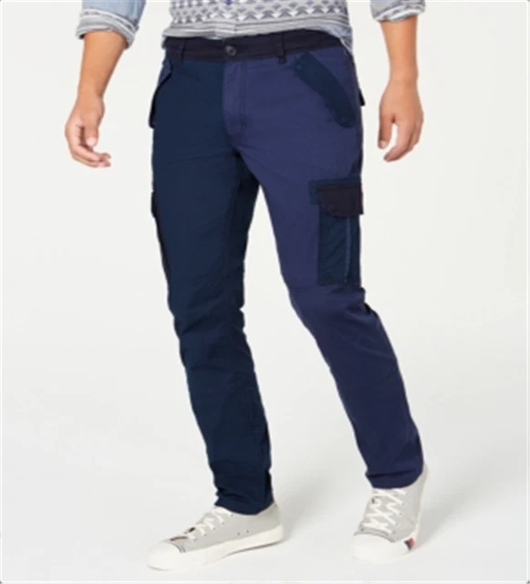 American Rag Men's Blocked Cargo Pants Blue Size 31X30