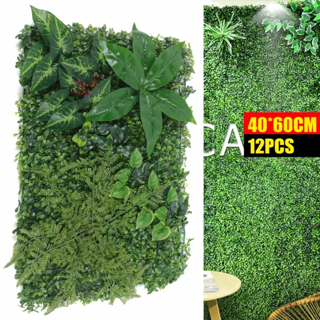 9 Stück /12 Stück Künstliche Pflanzen 60cm*40cm Garten Wand Rasen Dekor green