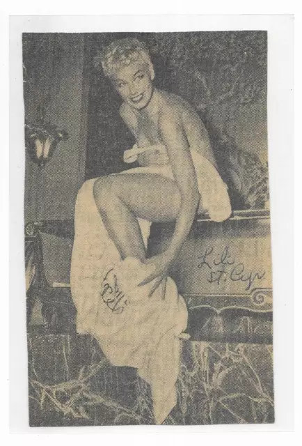 Lili St. Cyr HAND SIGNED NEWSPAPER PHOTO AUTOGRAPHED Iconic Burlesque Stripper