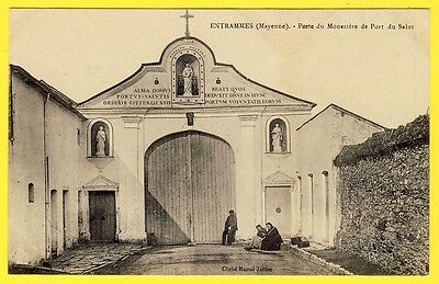 CPA entrammes (mayenne) porte de l' Abbaye du port salvation convent of trappist