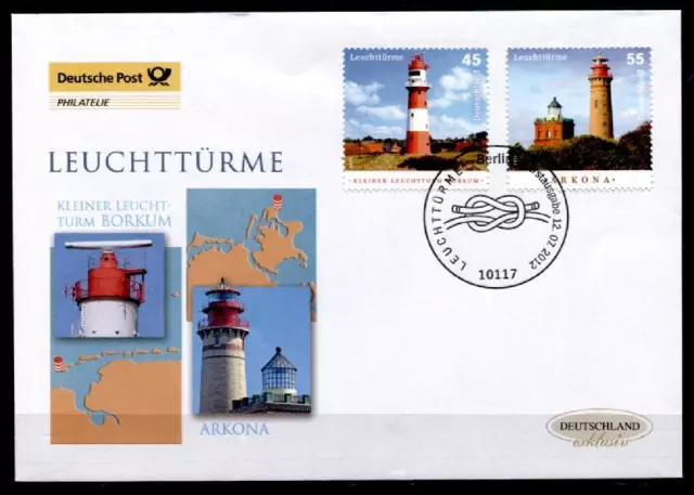 Kleiner Leuchtturm Borkum, Schinkelturm, Neuer Turm. FDC. Berlin. BRD 2012