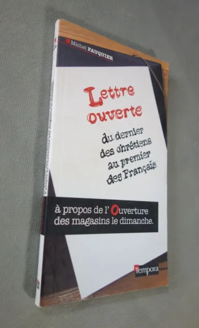 Michel Fauquier Lettre ouverte du dernier des chrétiens au premier des Français