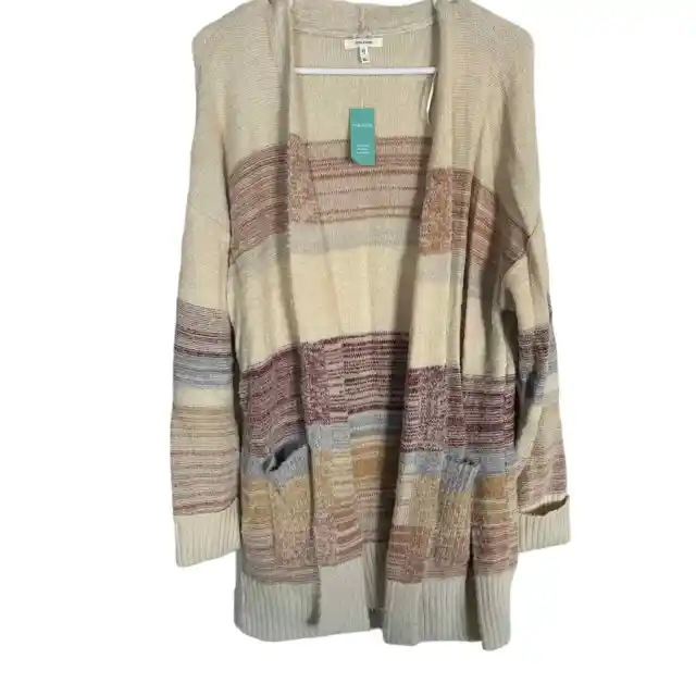 Maurices Women's Duster Sweater Size XL Multicolored Striped NWT