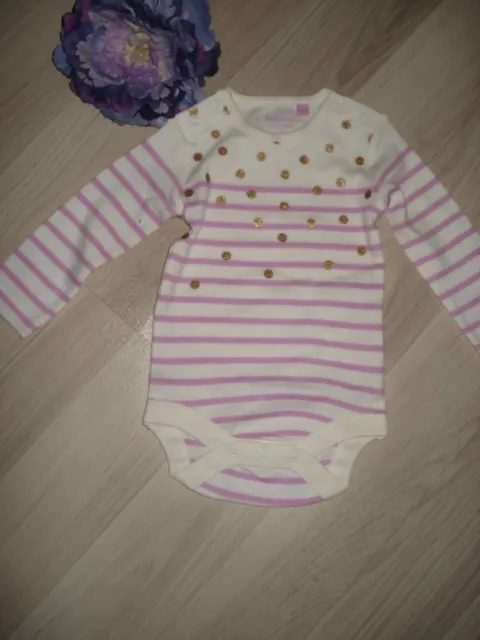 Baby Boden Girls Polka Dot Stripe Bodysuits Vests Age 3-6 Months
