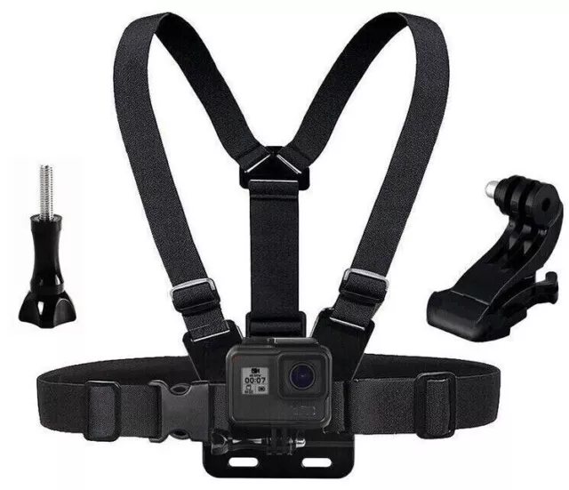 Chest Mount Strap Harness fit GoPro HERO 3 4 5 6 7 8 9 10 with J Hook and screw