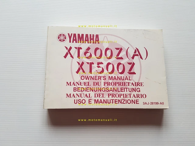 Yamaha XT 600 Z - 500 Z 3AJ 1989 manuale uso manutenzione libretto originale