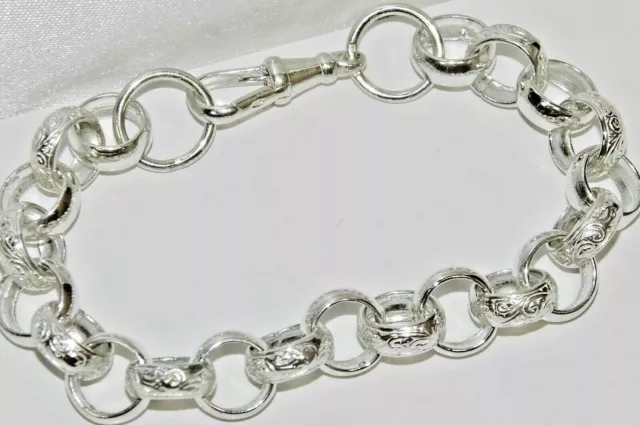 Sterling Silver Men's Belcher Bracelet - 8.75 Inch - Uk Made - Solid 925 Silver