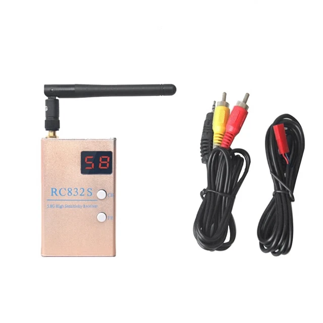 Loufy Émetteur Sans TS832 FPV + Récepteur RC832 48CH 5,8 GHz 600 MW