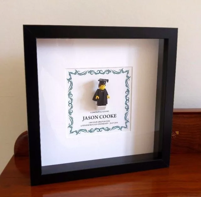 Unique personalised LEGO male / female Graduation gift frame AFOL