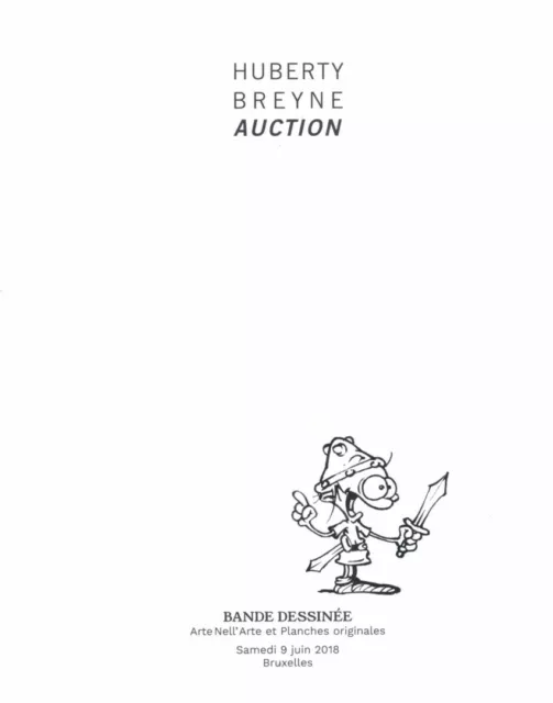 Catalogue Vente Enchères HUBERTY BREYNE Bande Dessinée juin 2018 planches origin